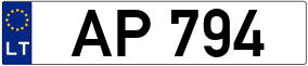Trailer License Plate